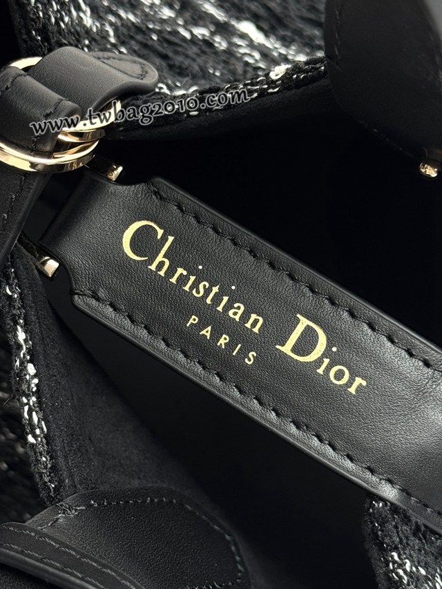 Dior专柜新款迪奥高仿原单小号黑大格布Toujours手袋手提女包 djfk1441